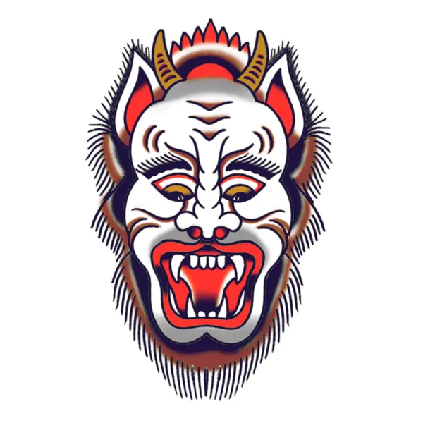Masque démon — flash F.02
